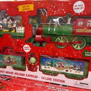 Disney Mickey Mouse Holiday Express Train Set - Red and Green